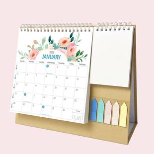 2026 Desktop Calendar English Coil Daily Monthly Planner