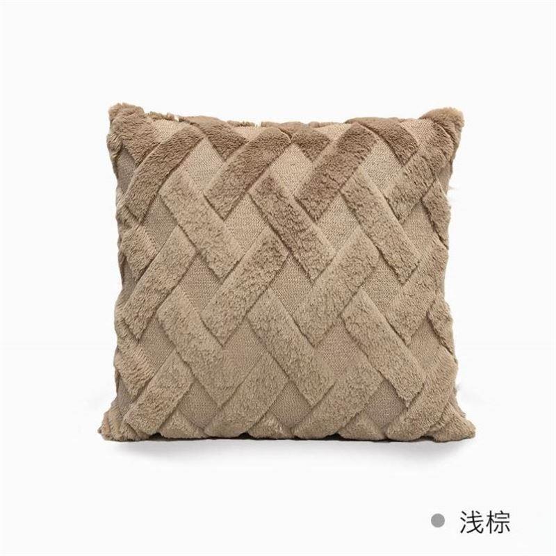 velvet plaid pillow sofa cushion cover pillowcase枕套