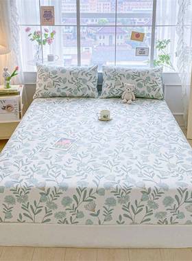 cotton bed fitted sheet mattress protector cover single 床笠
