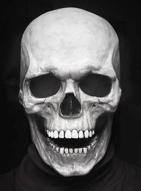 Movable Jaw Skull Horror Scary Mask 恐怖骷髅头可动嘴面具