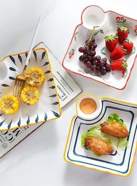 Ceramic dumpling plate Steamed dumplings Steamed shrimp snac