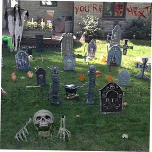 Garden Paw Decoration Skeleton Tomb Skull Halloween