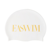 EASWIM硅胶泳帽女防水不勒头加大长发高弹护耳成人男女游泳训练