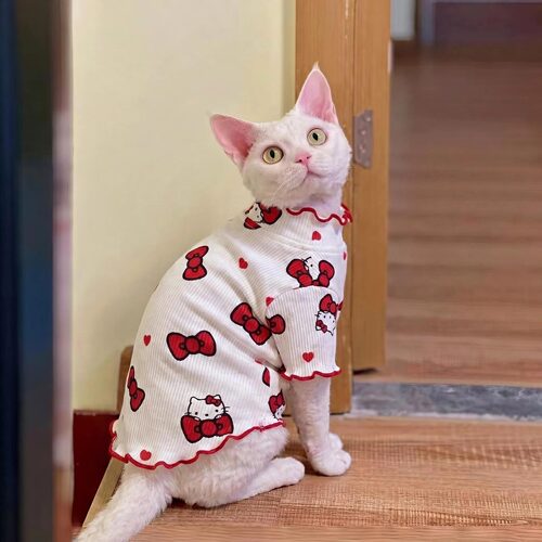 可爱凯蒂猫猫咪衣服宠物凉感背心