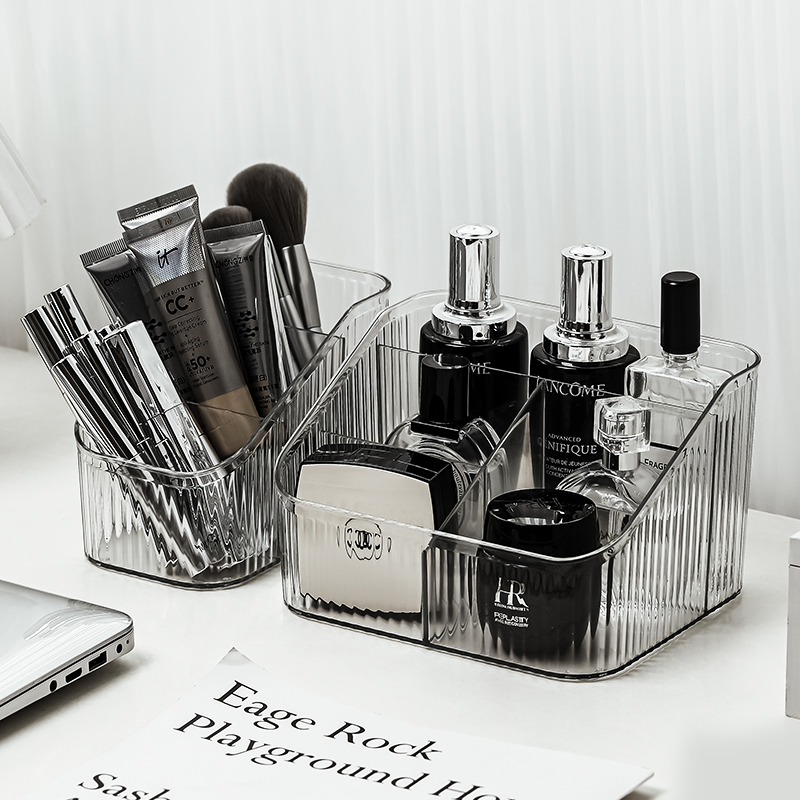 轻奢化妆品收纳盒桌面分格置物架