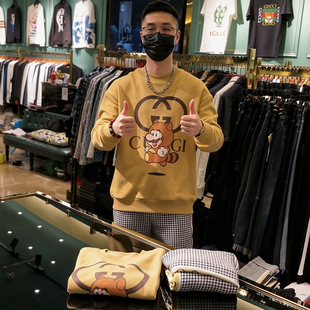 ins潮牌潮流卫衣男快手网红同款加厚保暖长袖秋冬高端欧货上衣男