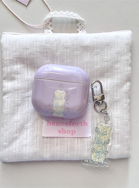 ins少女温柔紫色星星礼物蜡烛适用airpods4苹果耳机保护壳airpodspro1/2代无线蓝牙耳机套airpods3软壳新款潮