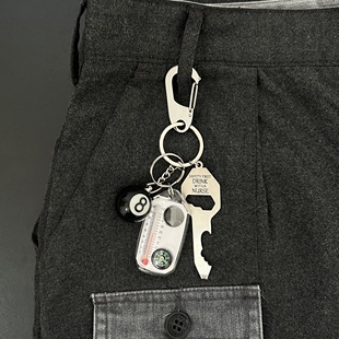 新款cleanfit金属钥匙扣挂件登山扣高级原创多功能腰间配饰指南针