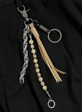 ironworks齿轮印记原创编织绳挂件金属链钥匙扣时尚穿搭配饰包挂