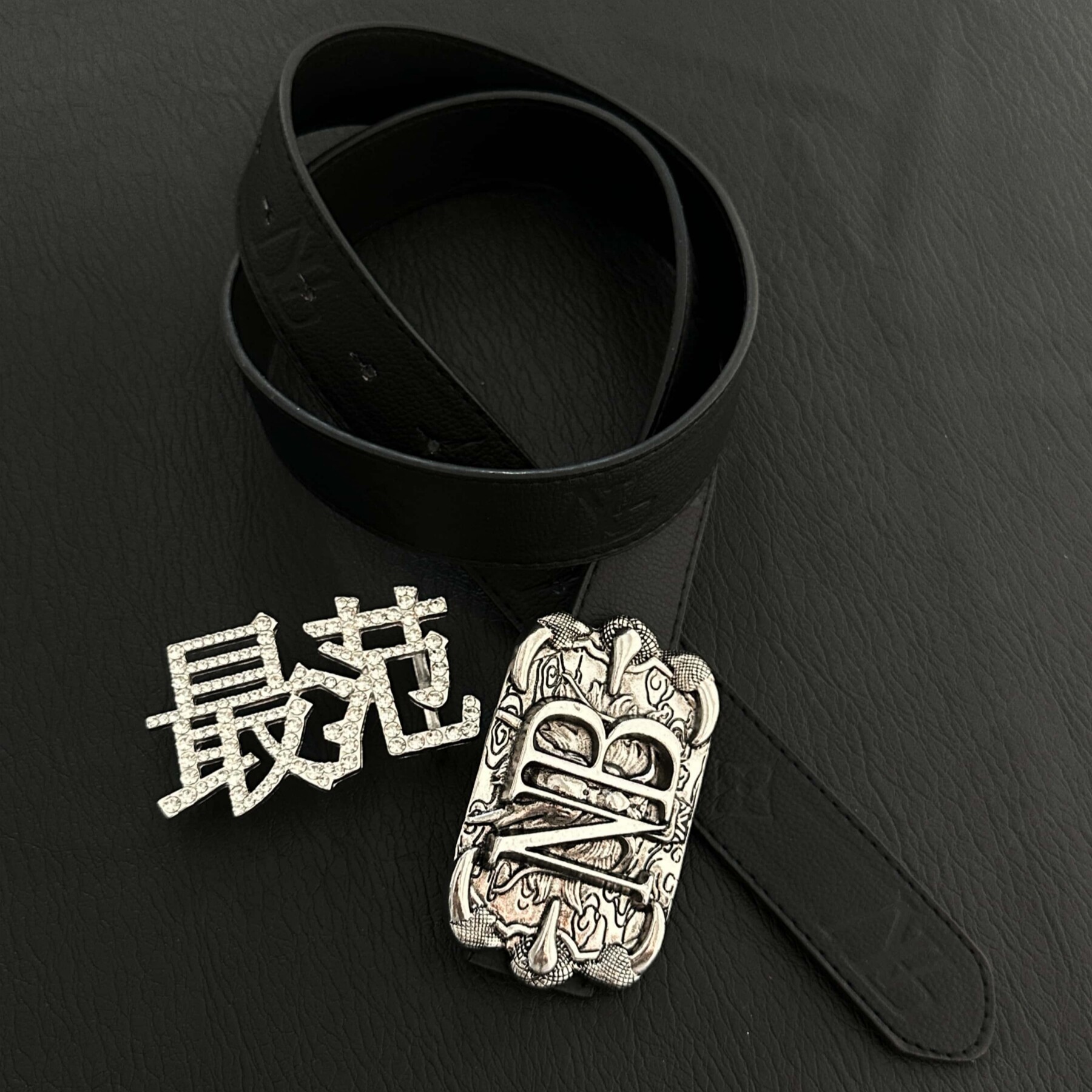 ironworks最范闪钻腰带可替换扣头金属重工vintage百搭皮带男女款