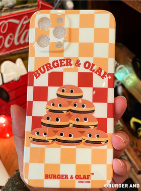 BAO0010 BURGER OLAF 美式汉堡复古 iPhone 16 15 Pro Max 手机壳
