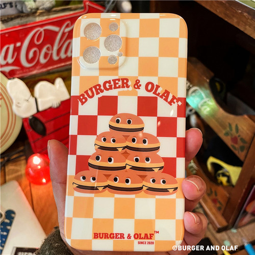 BAO0010 BURGER OLAF 美式汉堡复古 iPhone 16 15 Pro Max 手机壳