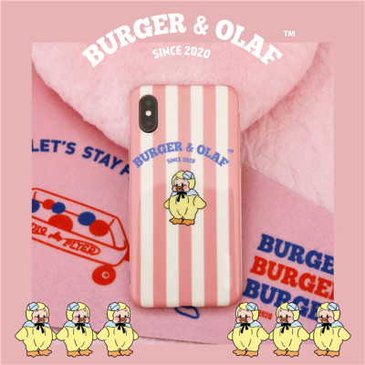 BAO0017 BURGER OLAF  玩具屋条纹鸭鸭 iPhone 16 15 Pro 手机壳