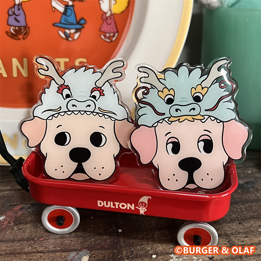 BAO0123 BURGER AND OLAF 中华风 龙 小狗拉布拉多 气囊手机支架