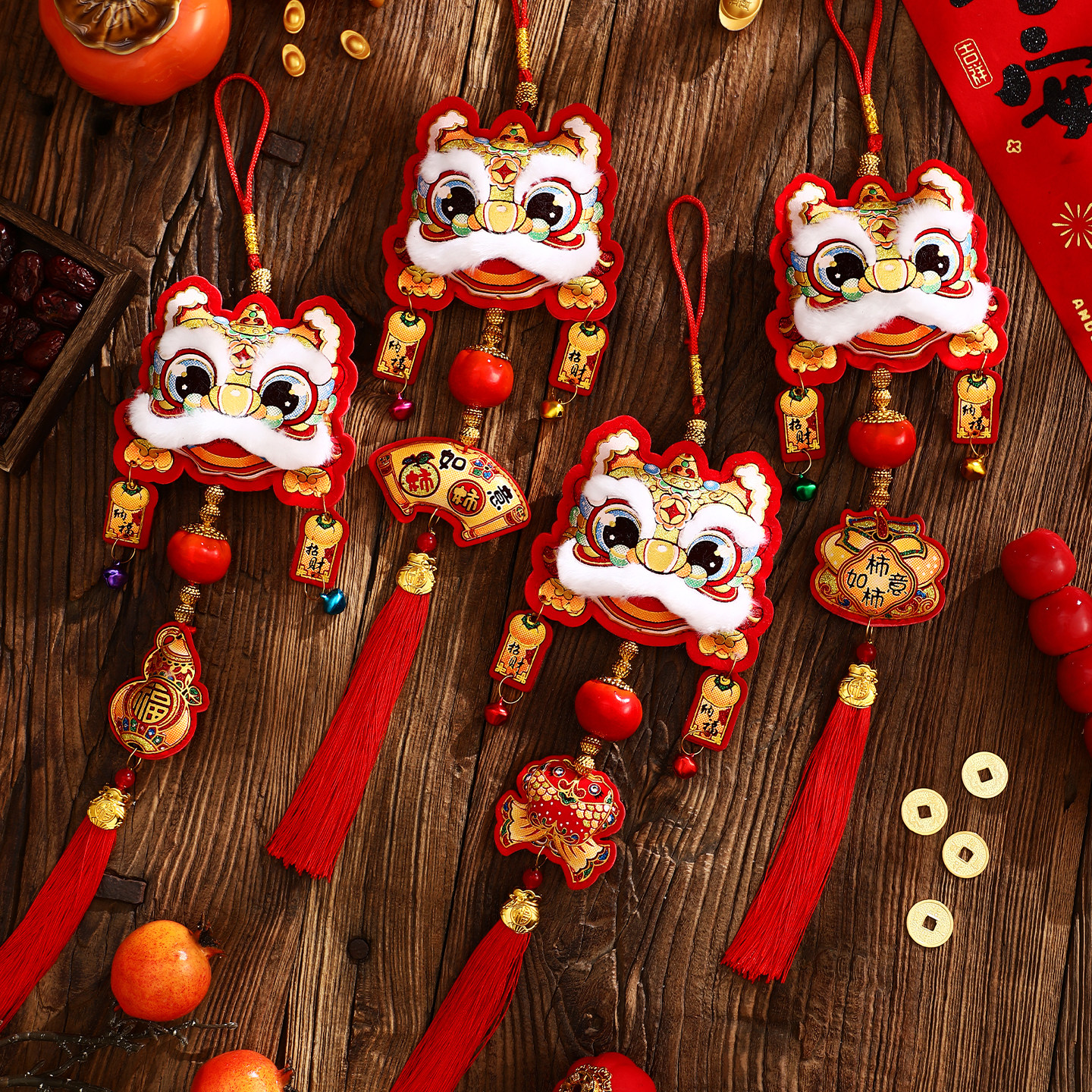 2026新年装饰挂件新春马年新款客厅场景布置大门醒狮福字过年挂饰,节庆用品/礼品,挂饰/生肖挂饰,淘宝优惠券,粉丝福利购,淘宝优惠卷