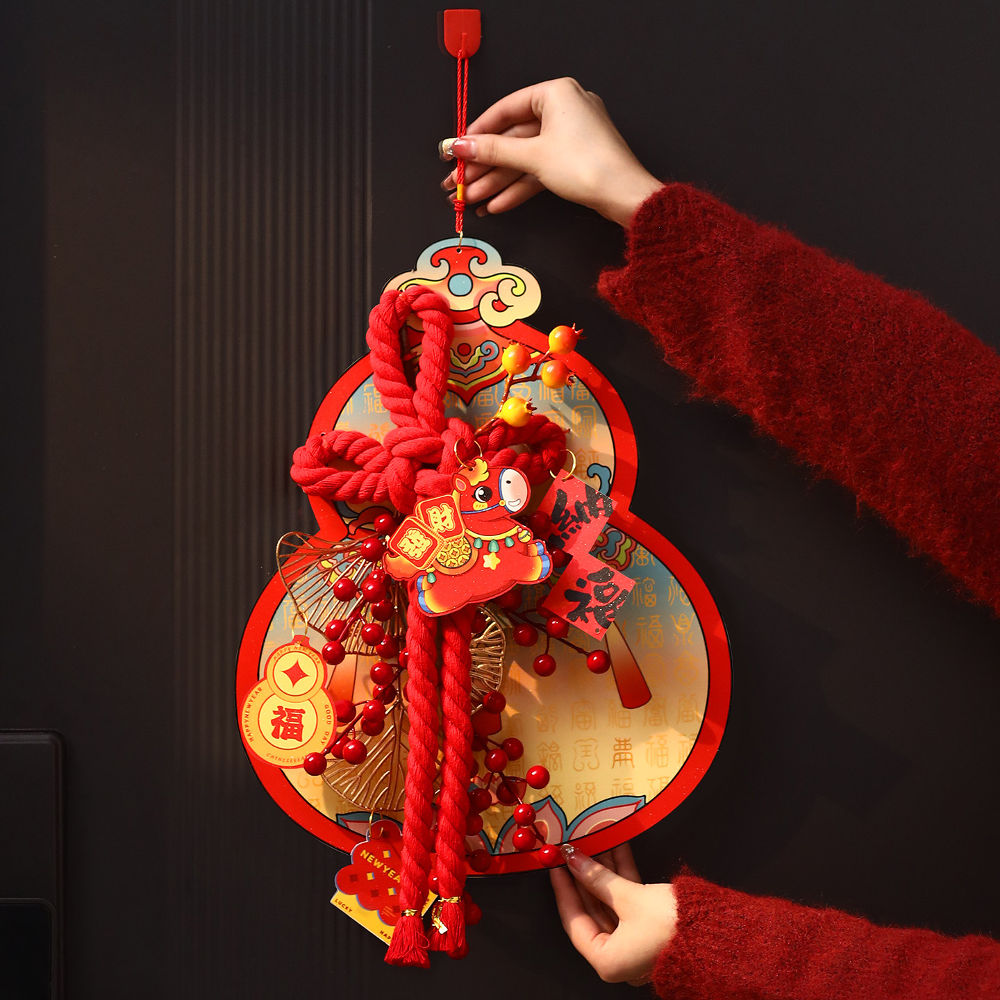 2026马年春节新年装饰贺年挂件过年氛围布置福字挂饰大门客厅门挂,节庆用品/礼品,挂饰/生肖挂饰,淘宝优惠券,粉丝福利购,淘宝优惠卷