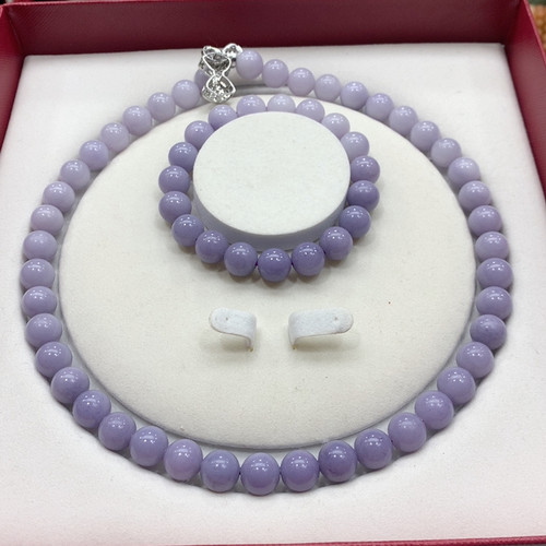 紫白玉10mm项链手串