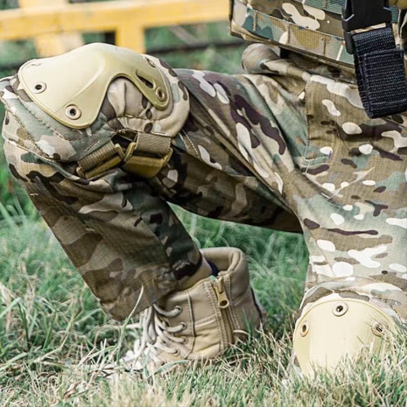 金刚战术护膝护肘黑鹰迷彩护具套装户外CS军迷野战骑行运动四件套