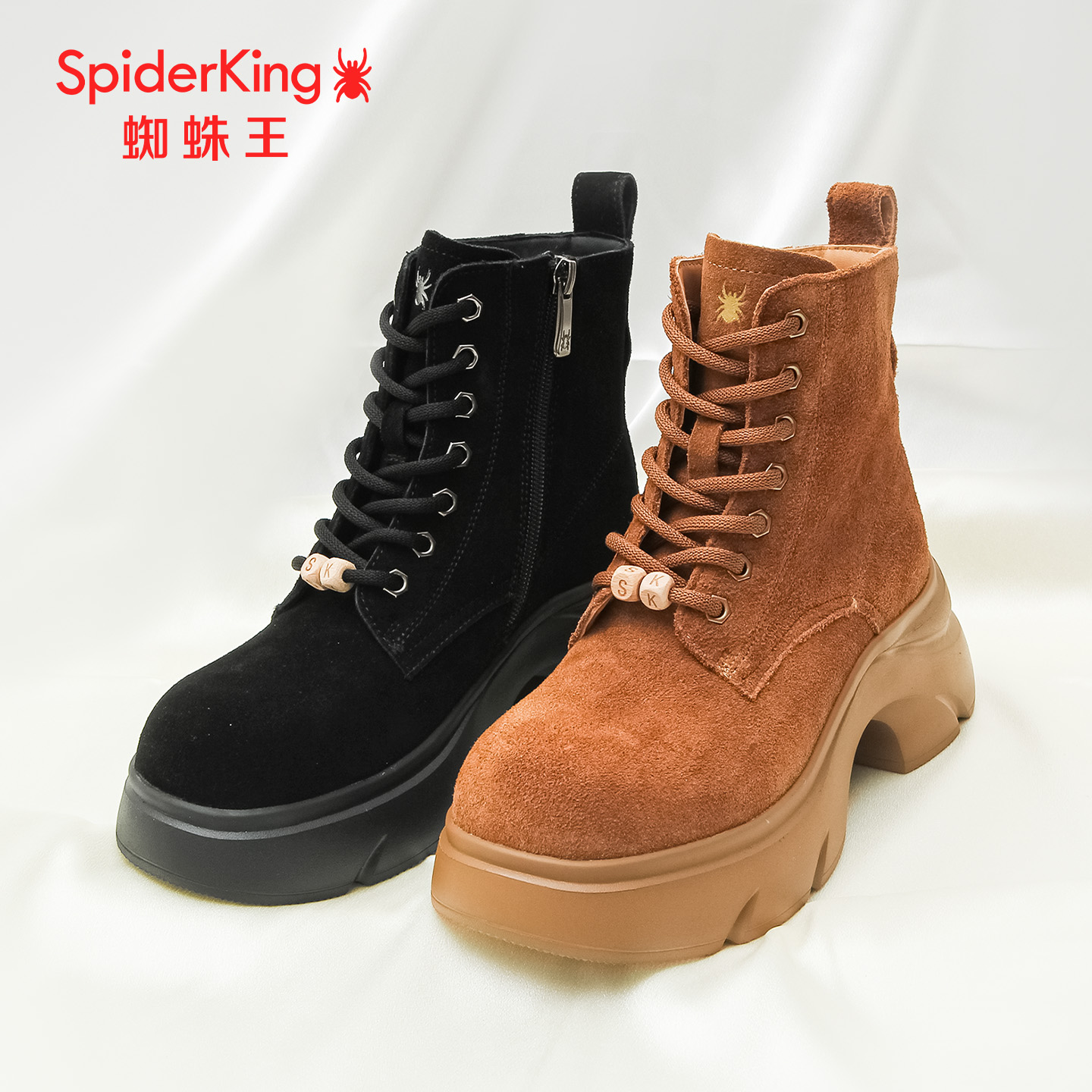 蜘蛛王女磨砂马丁靴秋季新款