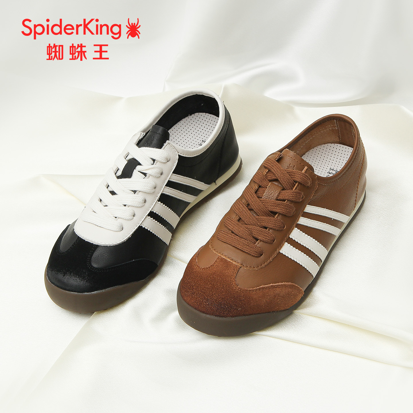 蜘蛛王真皮女德训鞋秋季新款