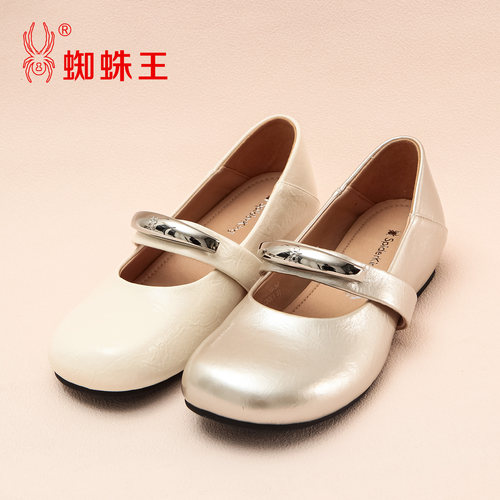 蜘蛛王真皮玛丽珍女鞋春季新款