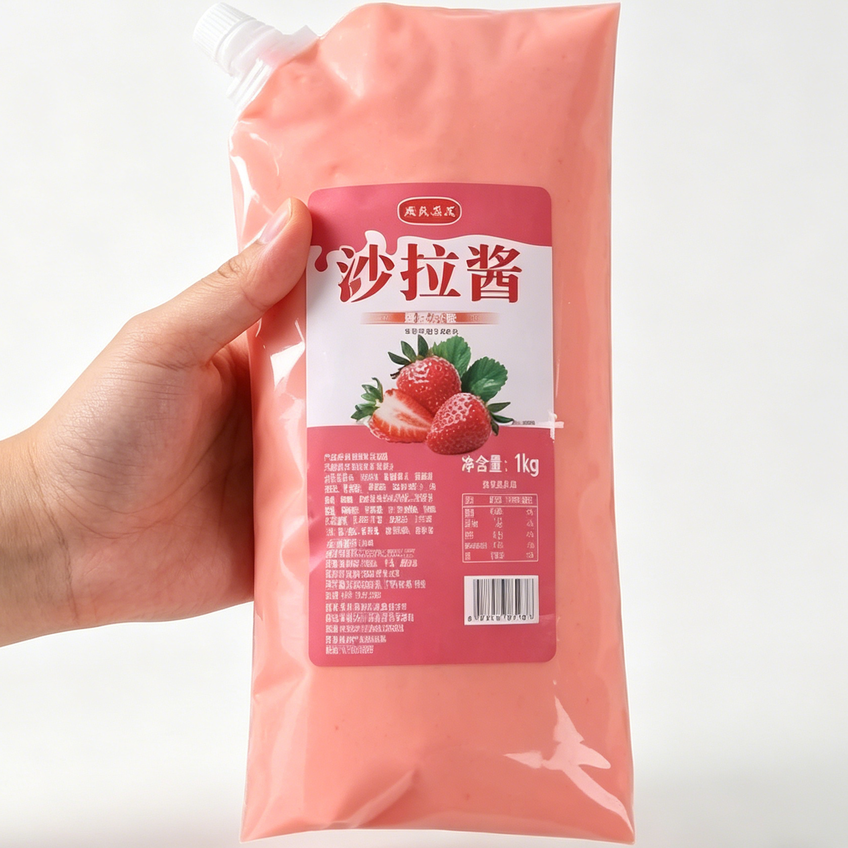 鸡毛蒜皮草莓沙拉酱水果蔬菜沙拉鸡排饭三明治袋装家用商用