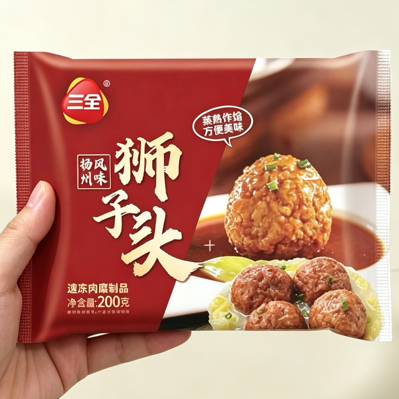 三全狮子头红烧狮子头正宗扬州狮子头四喜丸子酒席预制菜火锅丸子