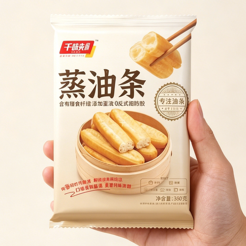 千味央厨蒸油条酥脆大油条早餐主食速食糍粑油条冷冻空气炸锅食材