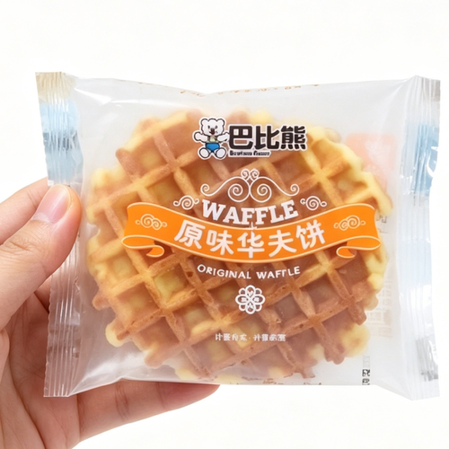 巴比熊华夫饼蛋糕原味儿童早餐华夫蛋糕代餐手撕面包休闲零食小吃