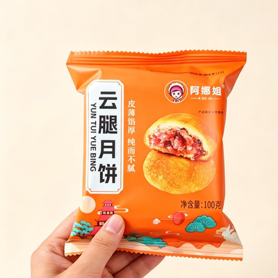 阿娜姐中秋云腿月饼礼盒滇式酥皮火腿月饼多口味糕点心整箱团购