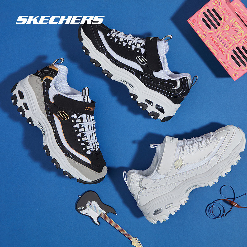 小白鞋Skechers熊猫鞋运动中大童图片