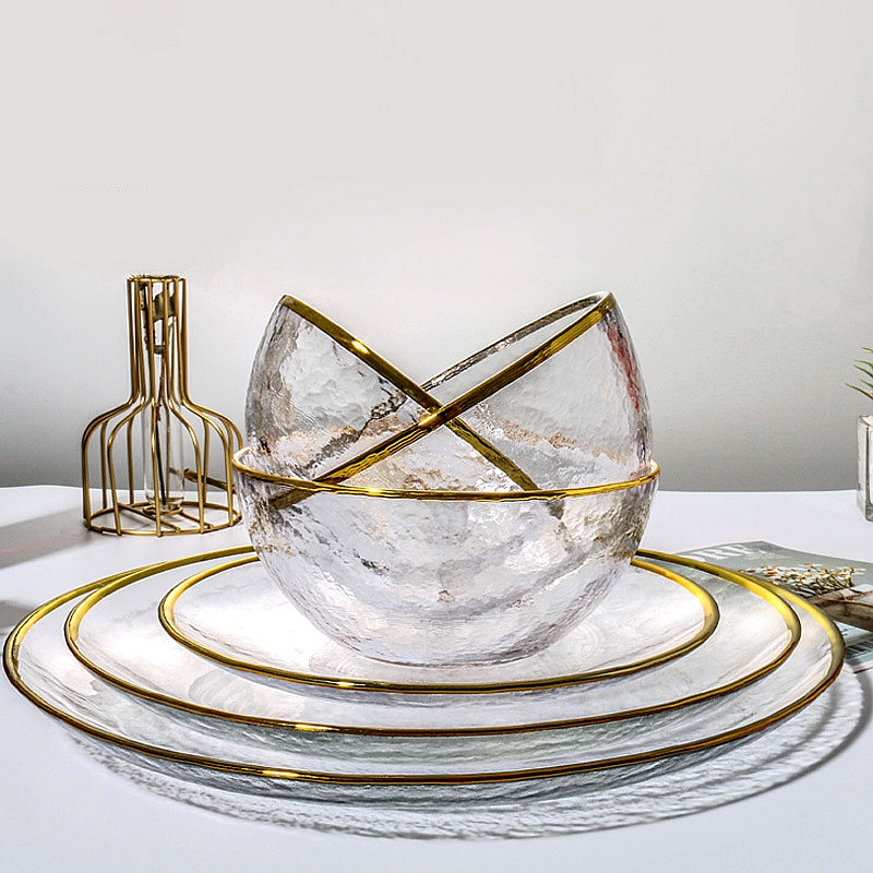 ins玻璃碗沙拉碗西式平盘餐具