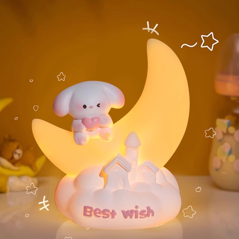 小夜灯可爱星星装饰卡通女生卧室床头灯桌面摆件儿童生日礼物创意