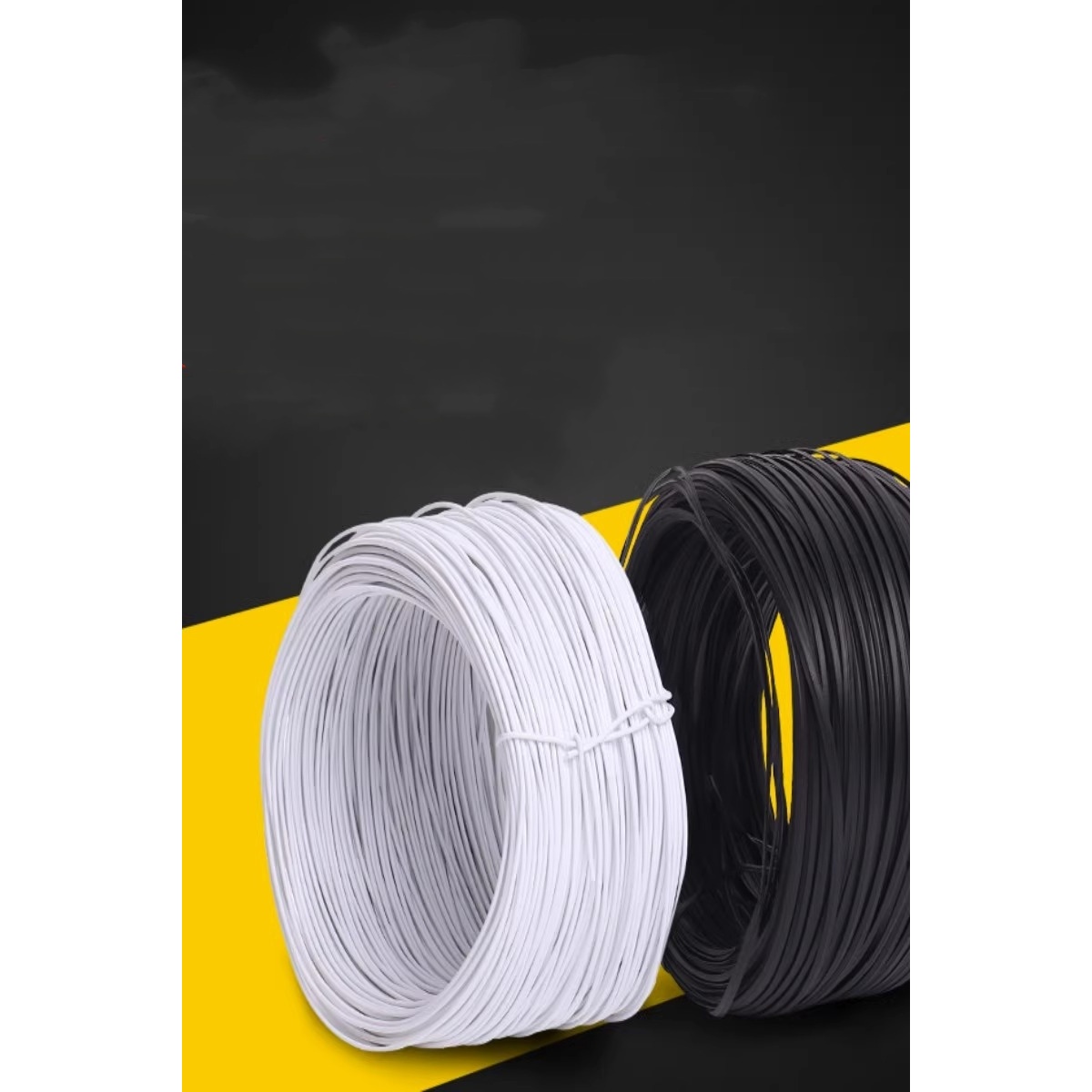 扎丝电镀锌铁包塑铁丝葡萄绑丝0.55mm塑料电源线扎带捆扎绳0.75mm