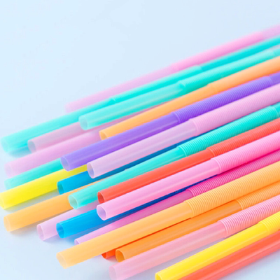 一次性吸管彩色艺术弯头手工食品塑料家用喝水饮料折星星长