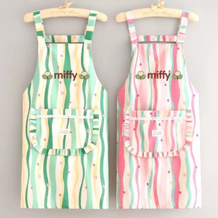 新款 防污围腰女成人餐饮上班工作服 帆布耐磨围裙厨房家用韩版