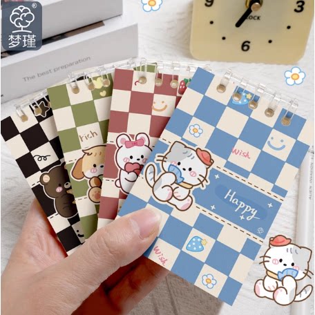 迷你便携式活页本小本子笔记本卡通动物学生用随身记事本