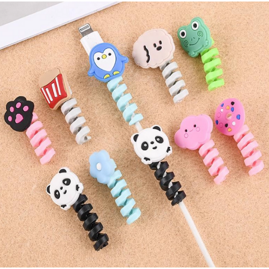 手机充电数据线头保护套通用耳机防折断安卓整理绕线不断裂卡