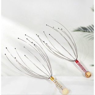 头部按摩器八爪鱼挠头神器手动抓头皮非灵魂抽取提取器头顶抓痒爪