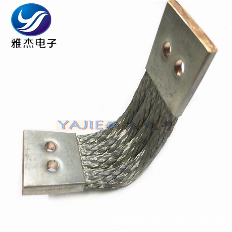 定制铜绞线软连接 加塑铜绞线镀锡绝缘接地线软连接线 镀银编织线