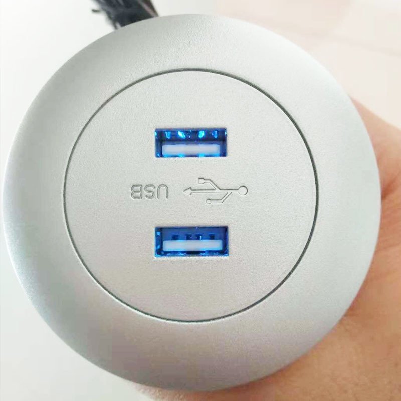 家具车载沙发床头柜茶几9V到32V输入嵌入式USB插座面板充电转换器