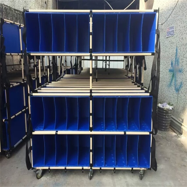 精益管货架中空板仓储仓库置物架带轮子可移动物料线棒周转手推车