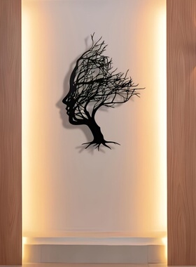 Iron Tree Wall Art Modern Craft Decor for Office