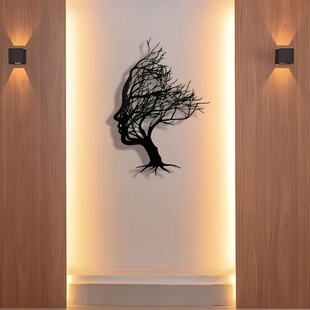 Art Modern Craft Iron for Wall Decor Office Tree