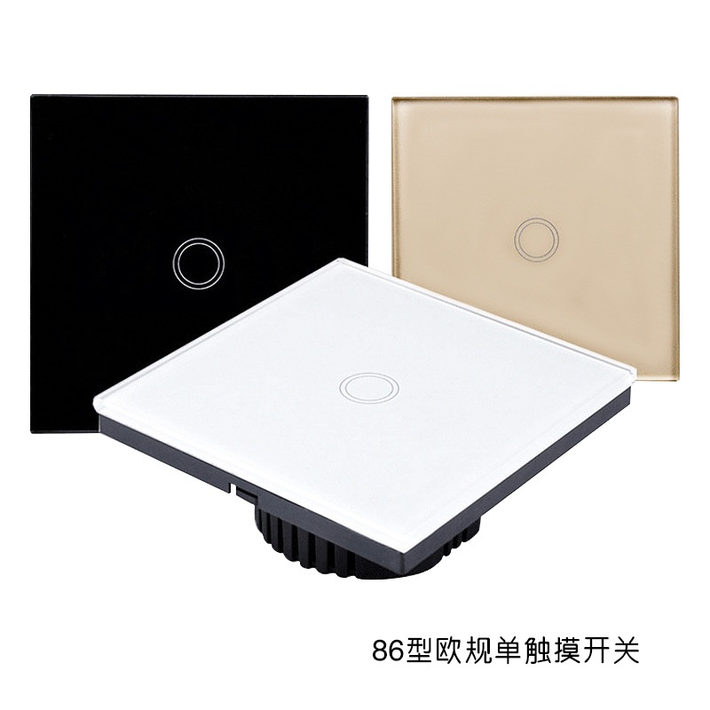 厂家供应单触摸开关酒店办公室家庭单火开关1路墙壁触摸开关