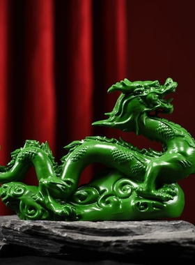 木雕摆件龙实木头雕刻十二生肖家居装饰客厅书架办公司工艺贺礼品