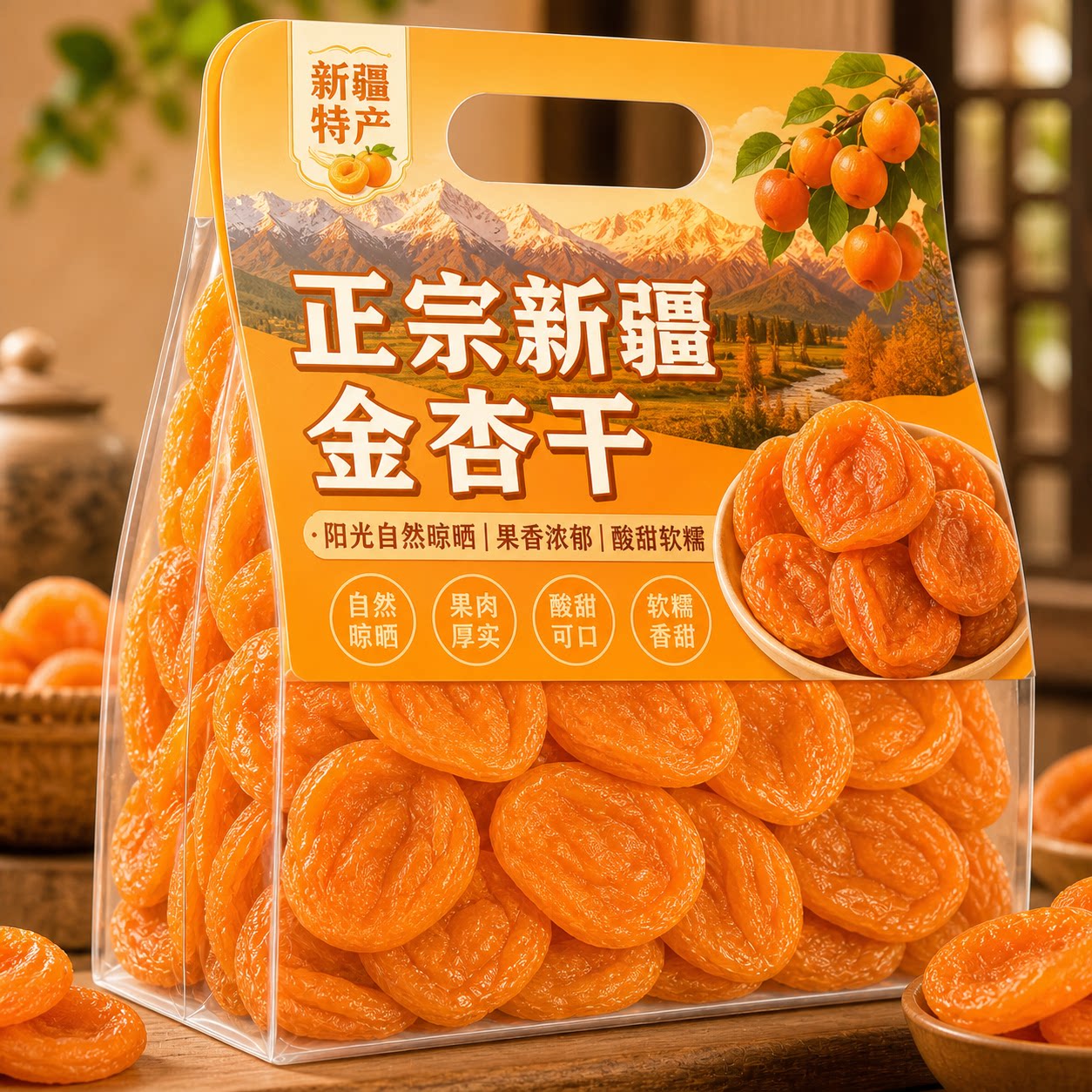 高品质杏干新疆特级无糖无添加天然果脯无核独立包装官方旗舰店