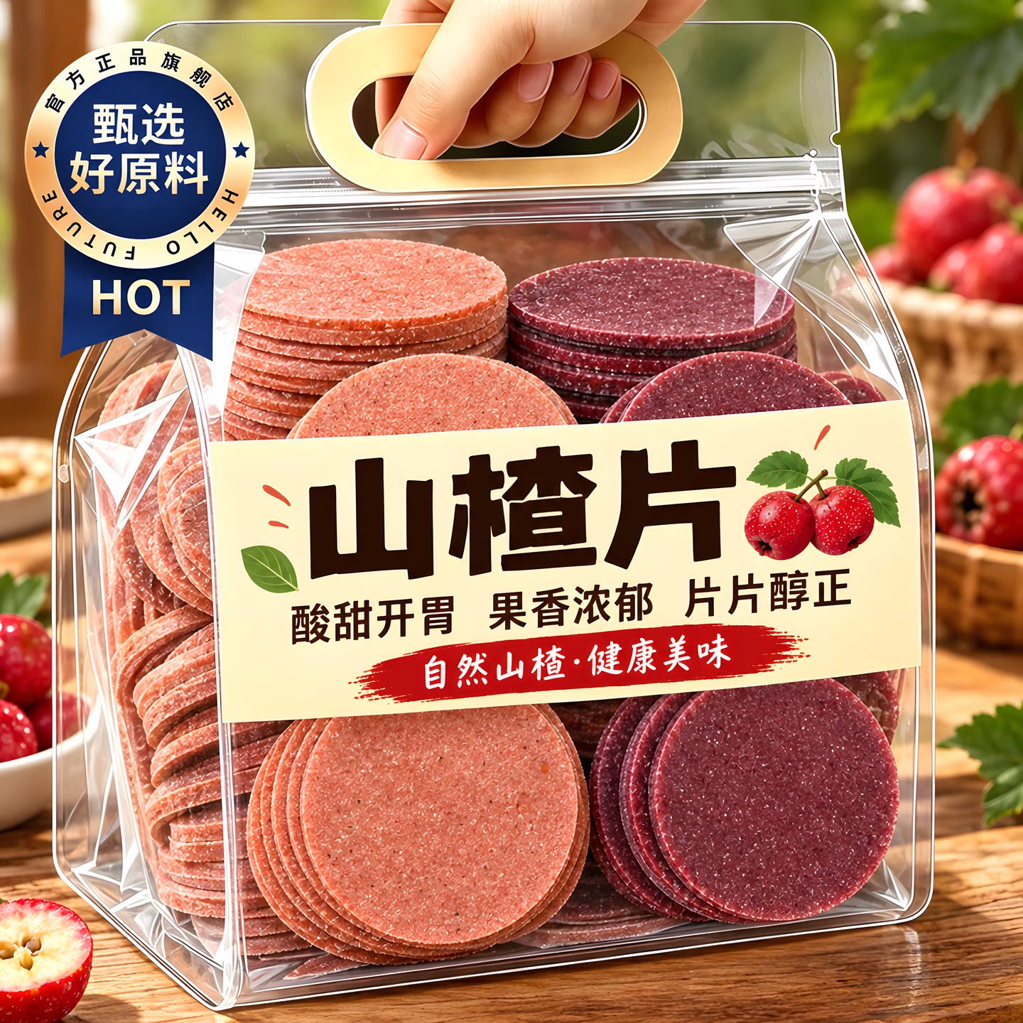 正宗山楂片无添加官方旗舰店桑葚原味山楂条片干孕妇开胃小零食