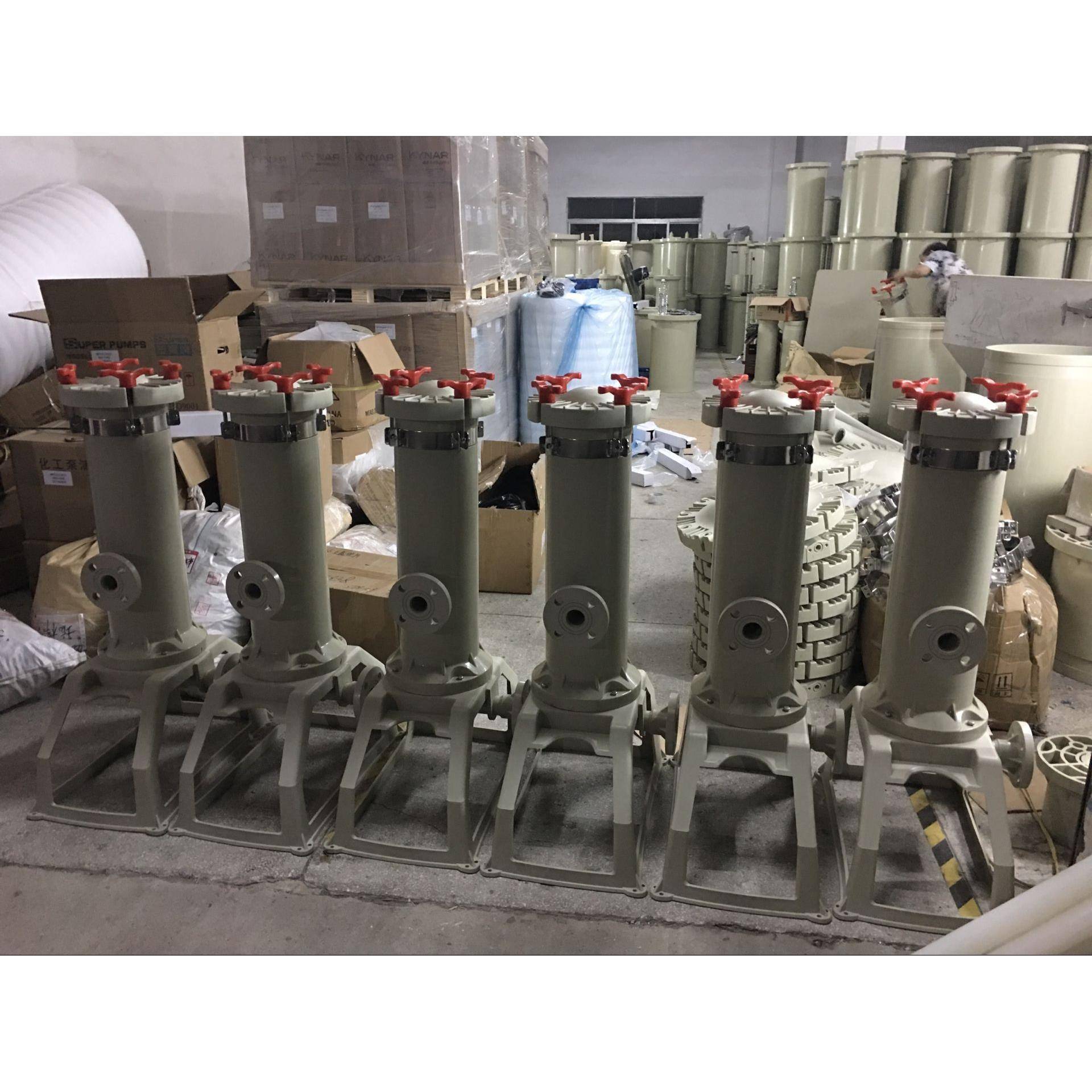 氢氟酸塑胶过滤器,耐酸碱多袋式PP废液过滤器生产厂家特殊生产