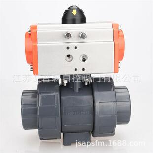 气动UPVC球阀/气动UPVC塑料球阀/Q611F-10S气动UPVC塑料球阀